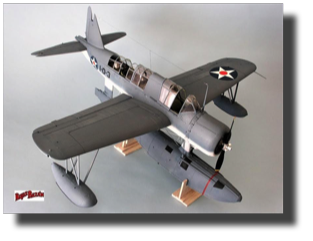 Vought OS2U Kingfisher. WWII observation aircraft. Scratch built in metal by Rojas Bazán. 1:15 scale.